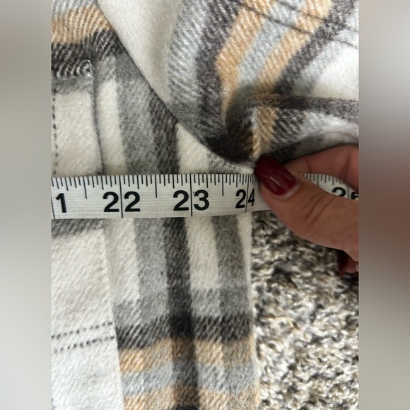 Melloday Women’s Fall Long Line Plaid Shacket Size XL - Picture 5 of 9